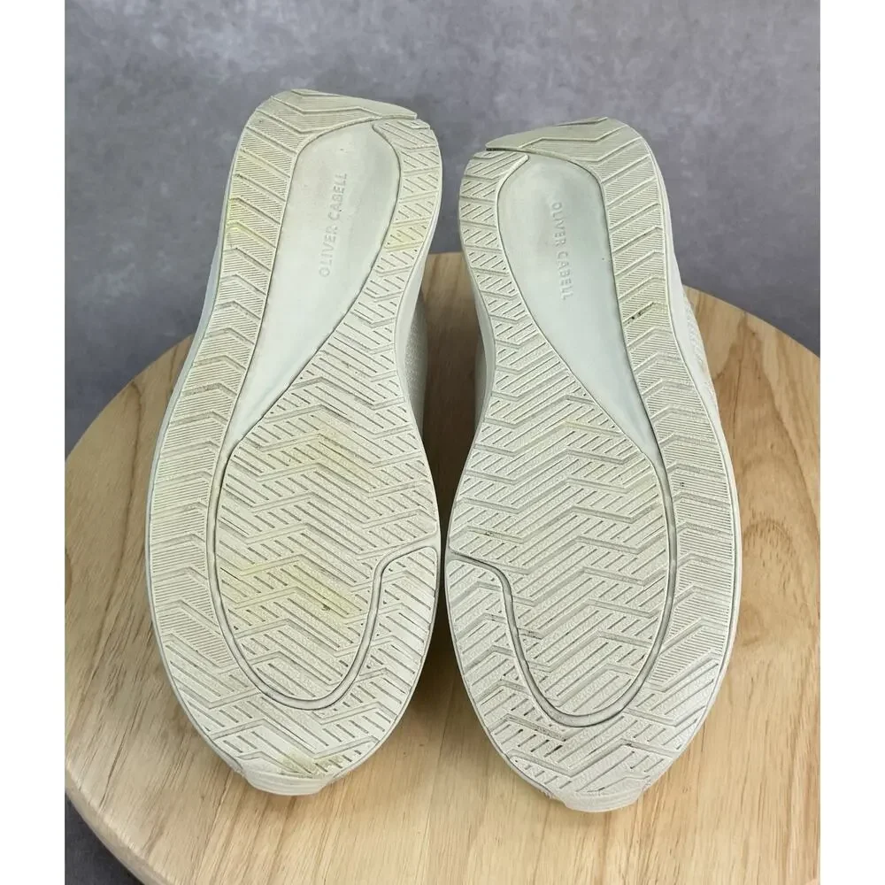 Oliver Cabell “Step 1” Low Top Sneakers Cream Beige Men Size 9